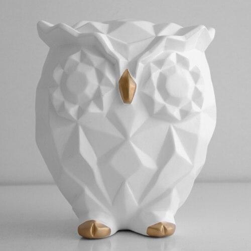 Statue Hibou Blanche