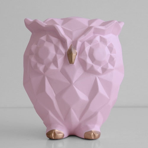 Statue Hibou Rose