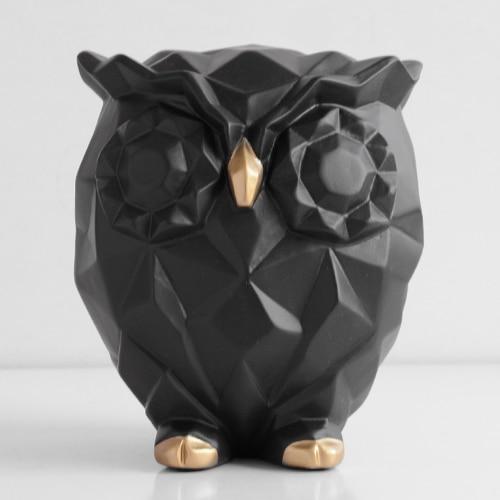 Statue Hibou Noire