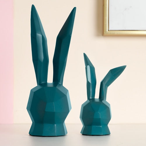 Statue Lapin Verte