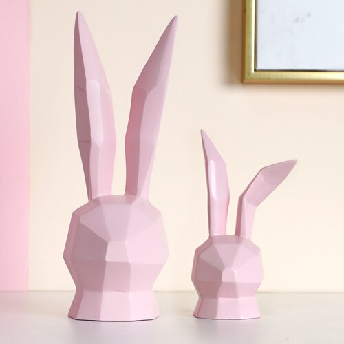 Statue Lapin Rose