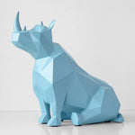 Statue Rhinocéros Bleu