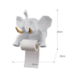 Porte Papier Toilette Éléphant Mural Blanc