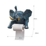 Porte Papier Toilette Éléphant Mural Bleu