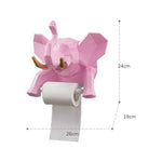 Porte Papier Toilette Éléphant Mural Rose