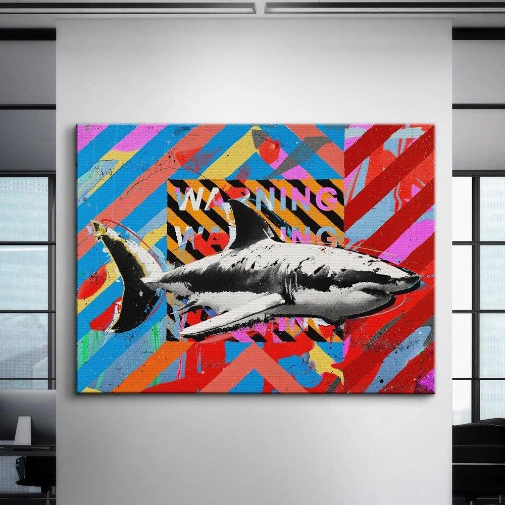 Tableau Requin Coloré