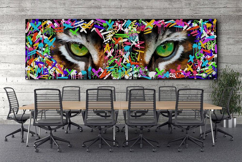 Poster Street Art Tigre Couleur