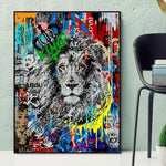 Affiche Graffiti Lion