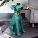 Statue Chien Moderne Turquoise