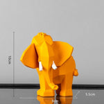 Statue Elephant Origami Orange