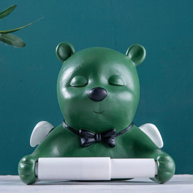 Porte Papier Toilette Ours Mignon Vert