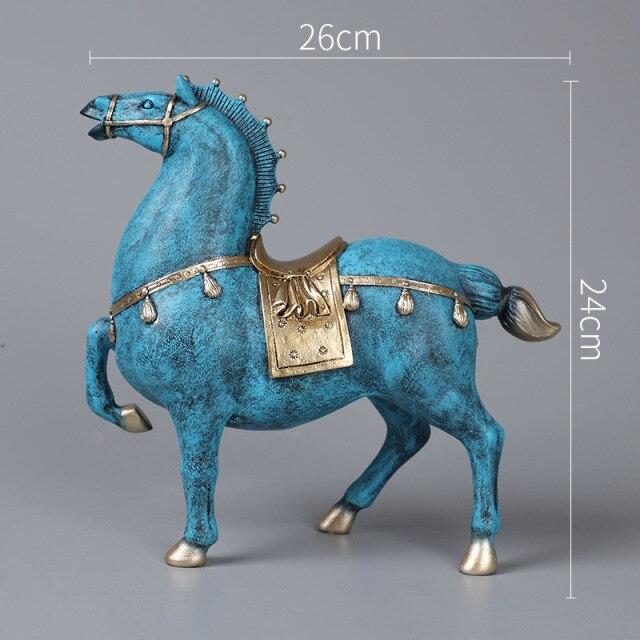 Sculpture Cheval Bleu