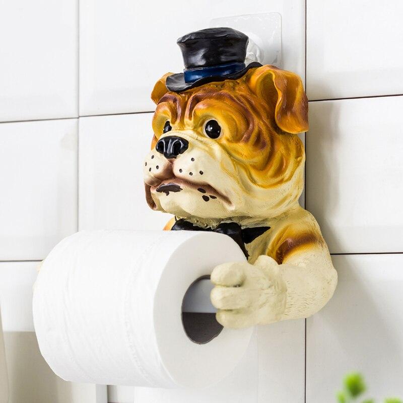 Porte Papier WC Chien Chapeau