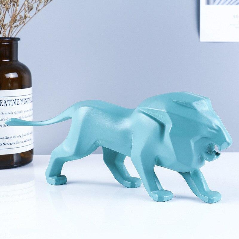 Sculpture Lion Bleu