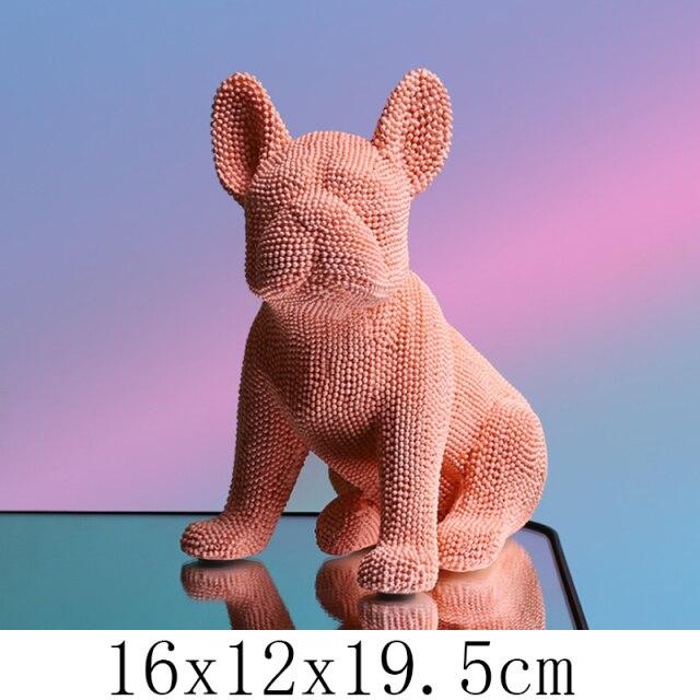 Statue Bouledogue Original Rose