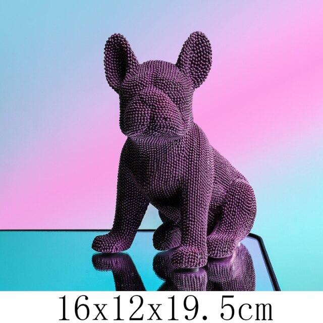 Statue Bouledogue Original Violet