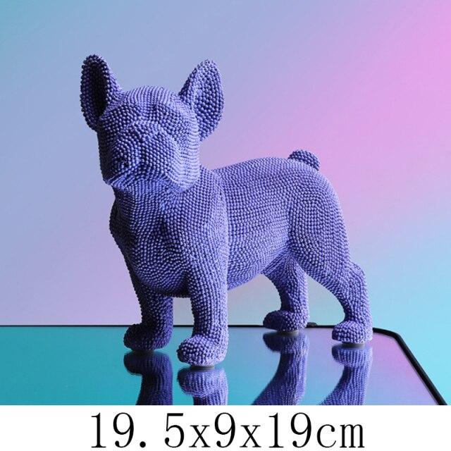 Statue Bouledogue Original Mauve