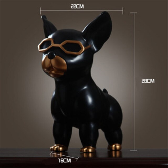 Statue Super Chien Noir