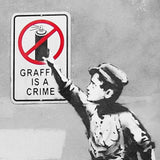 Oeuvre Banksy Graffiti Is A Crime
