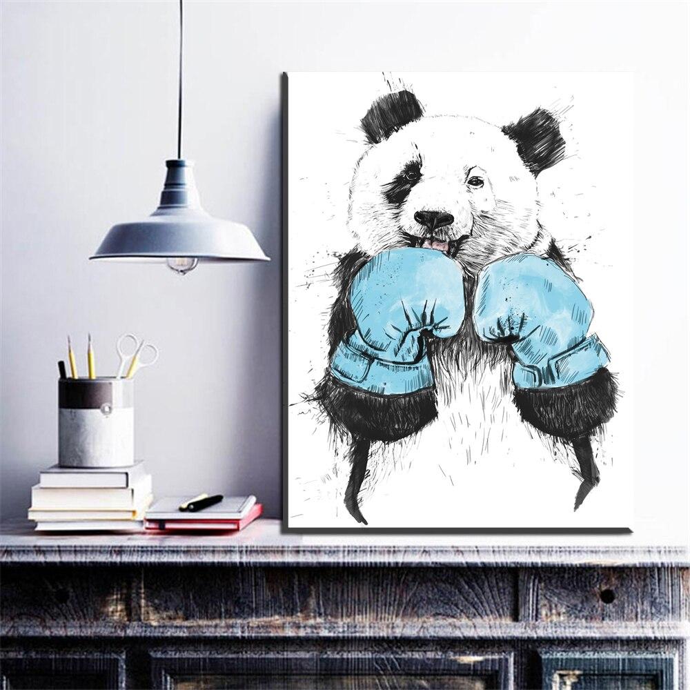 Tableau Panda Boxeur