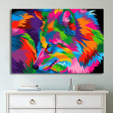 Toile Loup Multicolore