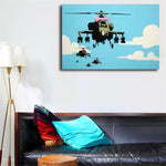 Toile Banksy Helicopter